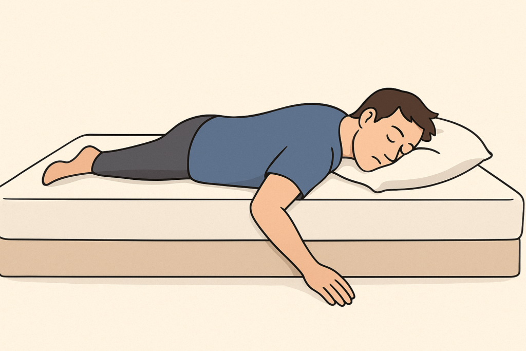 un homme allonger sur un matelas